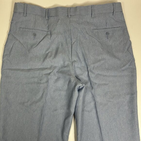 New Adjust A Band Men's Blue Dress Pants Expandable Flat Front Straight Sz 40M - Picture 8 of 9